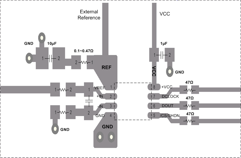 ADS8320 layout_sbas108.gif