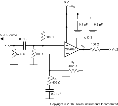 OPA820 ai_ac-coupled_single-supply_2v_sbos303.gif