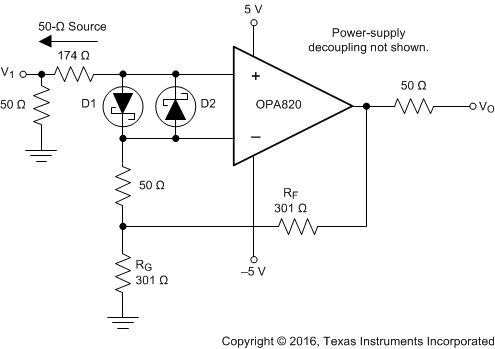 OPA820 input_protection_sbos303.gif