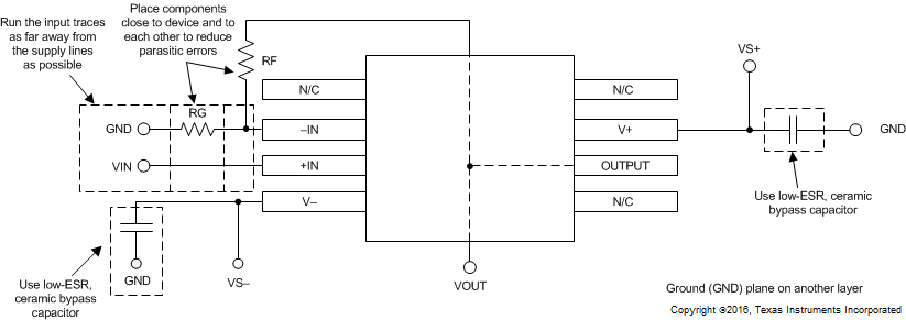 OPA209 OPA2209 OPA4209 layout_example_sbos426.png