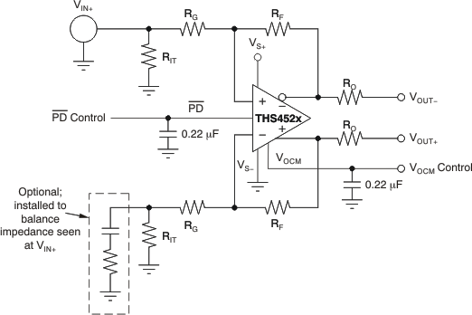 THS4521 THS4522 THS4524 ai_dc_coupled_single_supply_bos458.gif