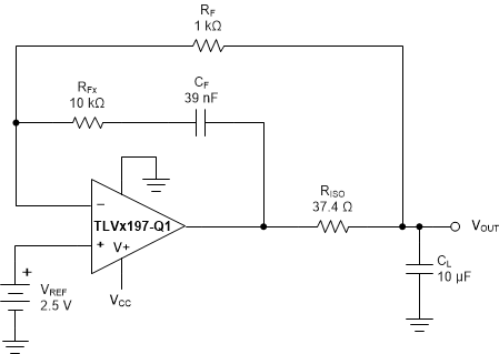 TLV197-Q1 TLV2197-Q1 TLV4197-Q1 tlvx197-q1-precision-reference-buffer.gif