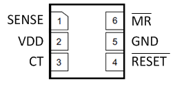 TPS3703 Pin DiagramDSE Package6-Pin WSON