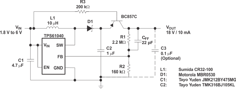 TPS61040-Q1 TPS61041-Q1 ai_lcd2_gls276.gif