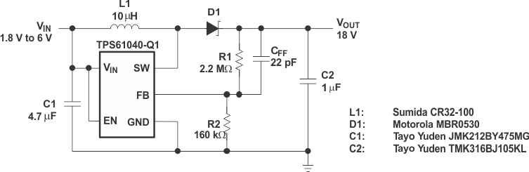 TPS61040-Q1 TPS61041-Q1 ai_lcd_gls276.gif