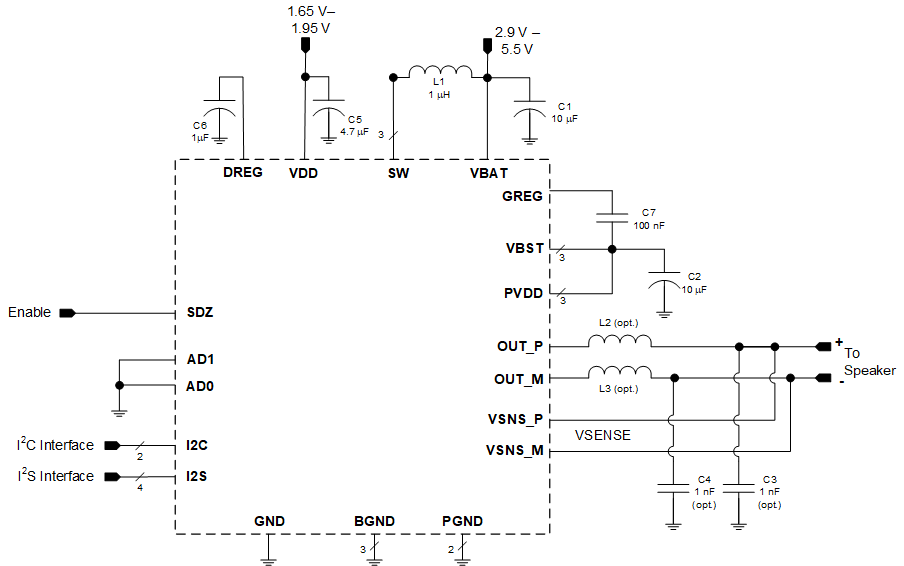 TAS2564 TAS2564_Apps_Diagram_Digital_Input.gif