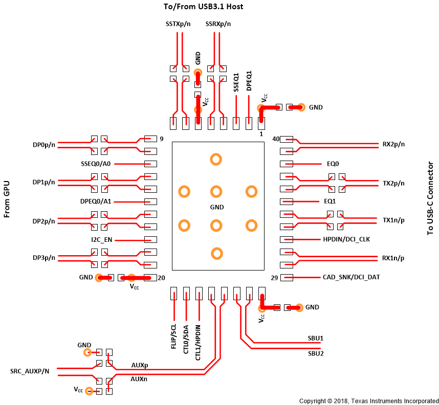 TUSB1146 layout_TUSB1146RNQ.gif