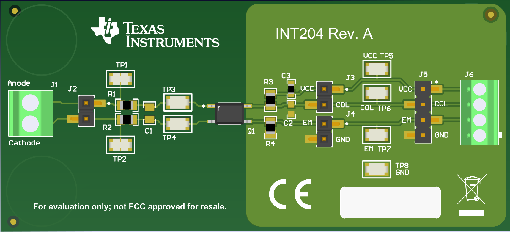 ISOM8110 ISOM8111 ISOM8112 ISOM8113  ISOM8115 ISOM8116 ISOM8117 ISOM8118 Layout
                    Example of ISOM811x With a Single Layer Board