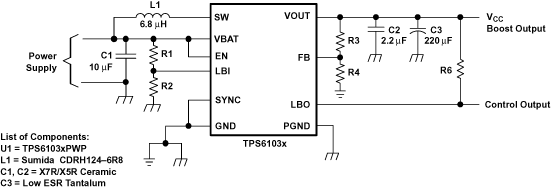 TPS61030 TPS61031 TPS61032 pmi_schem_LUS534.gif