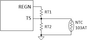 BQ25618 BQ25619 TS Pin
                    Resistor Network