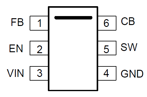 LMR51635  6-Pin
                        SOT-23-THN,DDC Package(Top View)