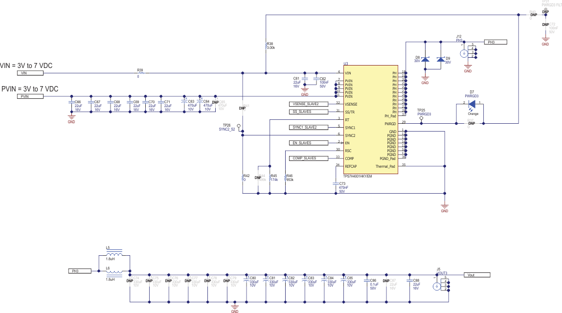 TPS7H4001QEVM-CVAL TPS7H4001-SP tps7h4001qevm-cval-schematic-03-slave2-pol3-at-u3-slvaet6.gif