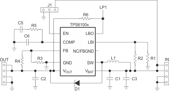 TPS61000 TPS61001 TPS61002 TPS61003 TPS61004 TPS61005 TPS61006 TPS61007 ai_sch_lvs279.gif