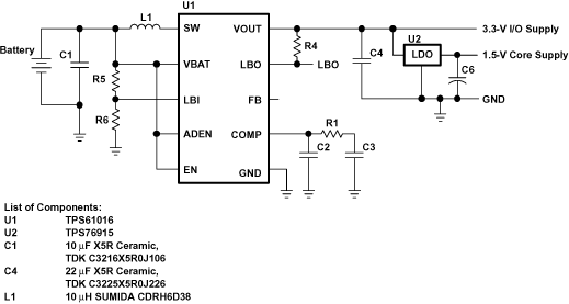 TPS61010 TPS61011 TPS61012 TPS61013 TPS61014 TPS61015 TPS61016 ai_dualVO_LVS314.gif