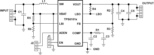 TPS61010 TPS61011 TPS61012 TPS61013 TPS61014 TPS61015 TPS61016 ai_evmdiag_LVS314.gif