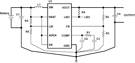 TPS61010 TPS61011 TPS61012 TPS61013 TPS61014 TPS61015 TPS61016 layout_diag_LVS314.gif