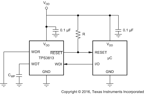 TPS3813 Typical Operating Circuit