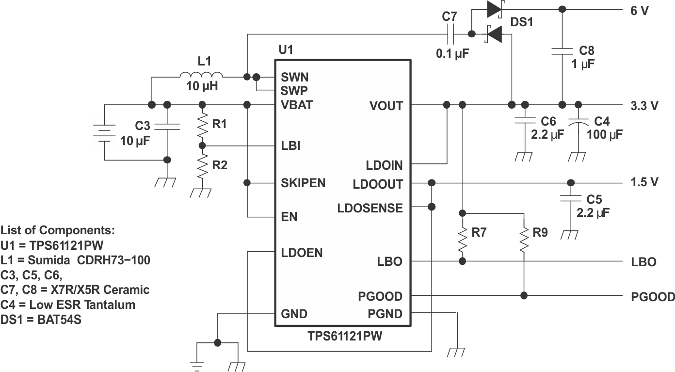 TPS61120 TPS61121 TPS61122 DPS_POV_SCH_LVS427.gif