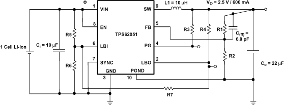 TPS62050 TPS62051 TPS62052 TPS62054 TPS62056 ai_LBI_cir_lvs432.gif