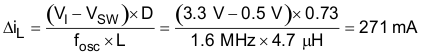 TPS65100 TPS65101 TPS65105 SLVS496_ind_curr_ripp.gif