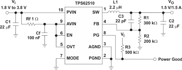 TPS62510 adj_pg_cir_lvs651.gif