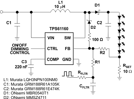 TPS61160 TPS61161 dim_dvr_lvs937.gif