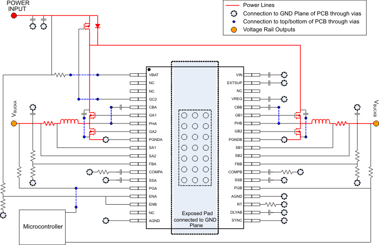 TPS43350-Q1 TPS43351-Q1 pcb_layout_lvsar7.gif