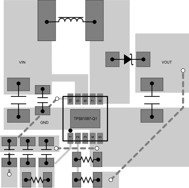 TPS61087-Q1 TPS61087_layout.gif