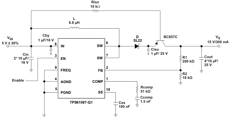 TPS61087-Q1 typ_app1_lvsb50.gif