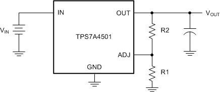 TPS7A4501-SP app_adj_op_lvs720.gif