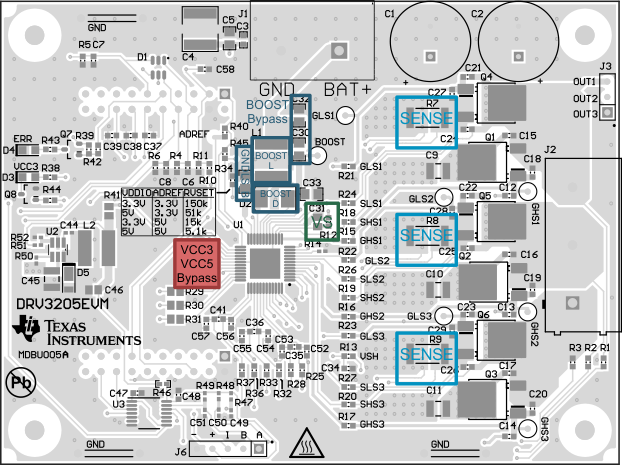 DRV3220-Q1 layout_example_slvscv1.gif