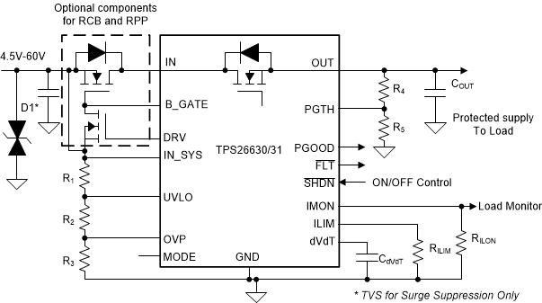 TPS2663 Simplified Schematic