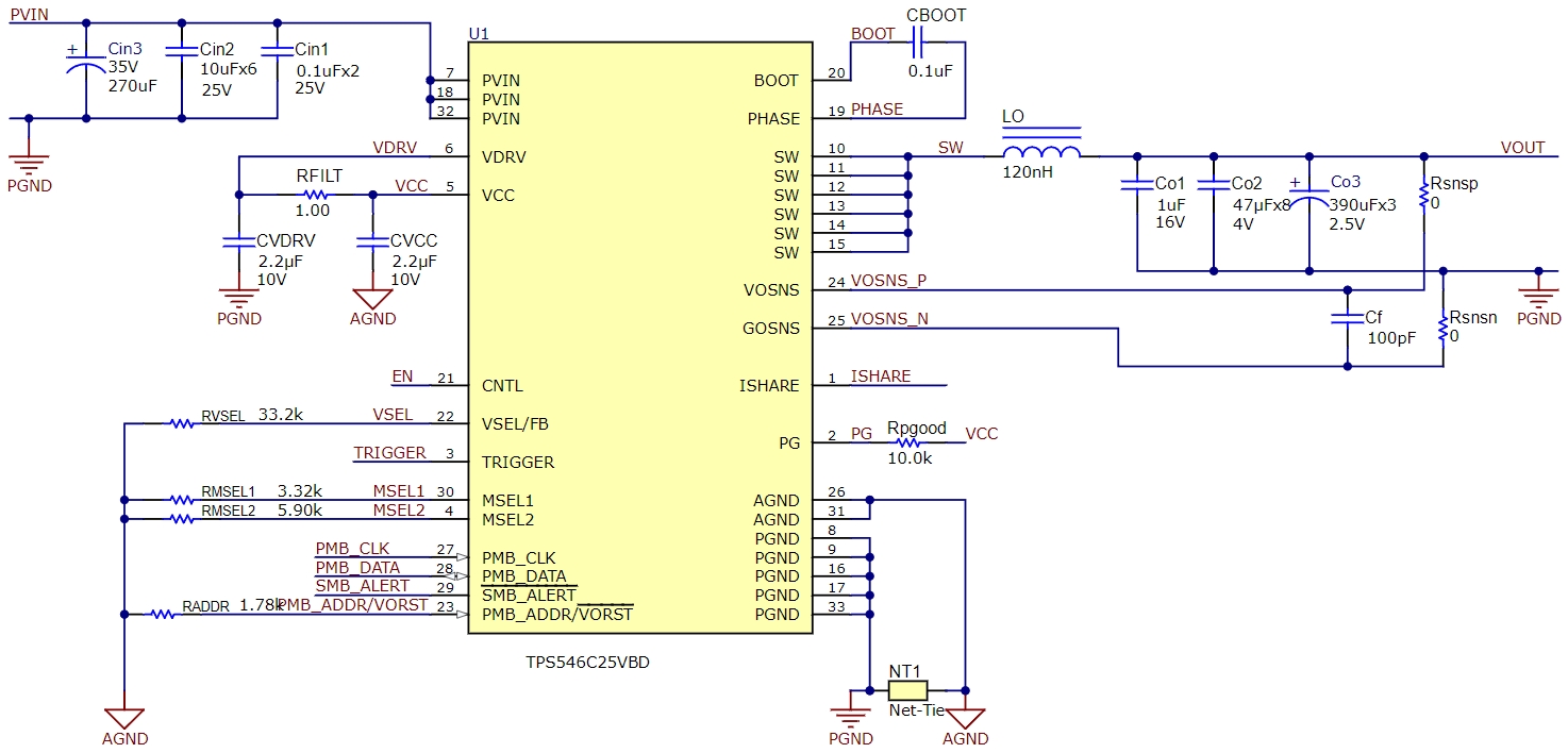 TPS546C25 1.2V, 35A Output Application