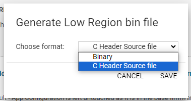 TPS25761 TPS25762 TPS25763 TPS25764 TPS25772 Generating a Low Region Bin as
                    a C Header File