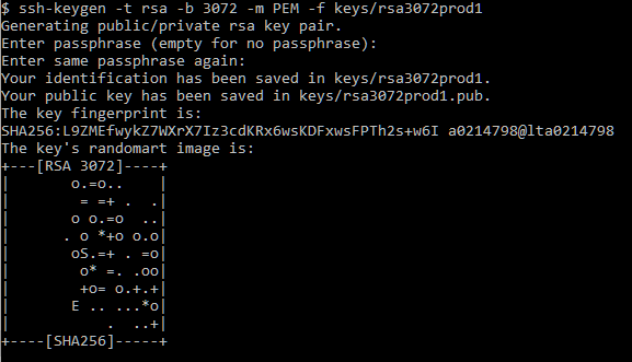 TPS25761 TPS25762 TPS25763 TPS25764 TPS25772 Git Bash Key Generation - Production