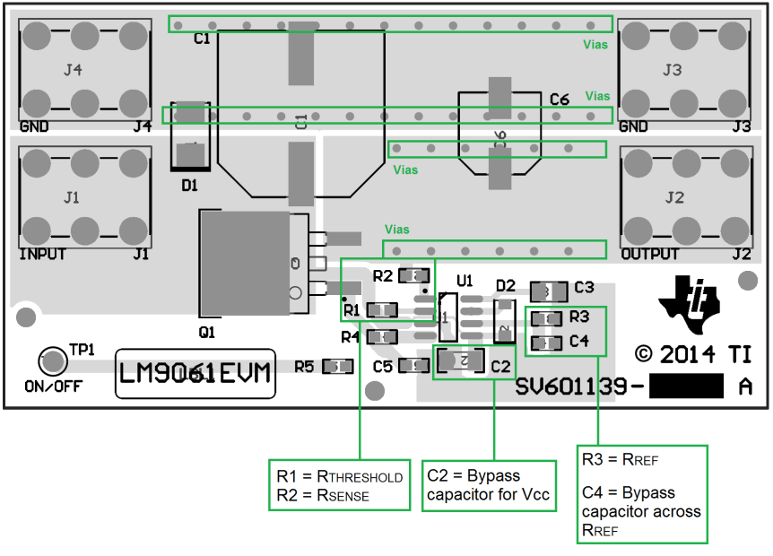 LM9061 LM9061-Q1 LM9061EVMLayoutExampleTop.gif