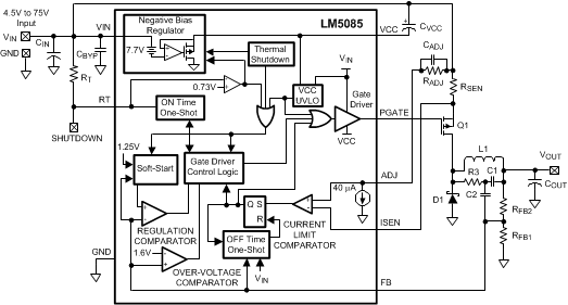 LM5085 LM5085-Q1 30057719.gif