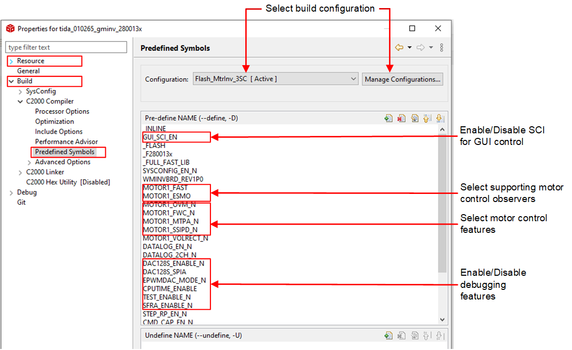 TIEVM-MTR-HVINV Select the Correct Predefined Symbols in Project Properties