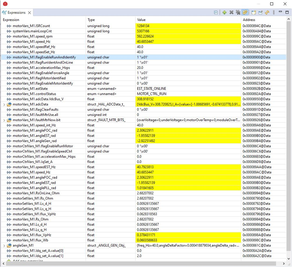 TIEVM-MTR-HVINV Build Level 3: Expressions
                    Window at Run Time