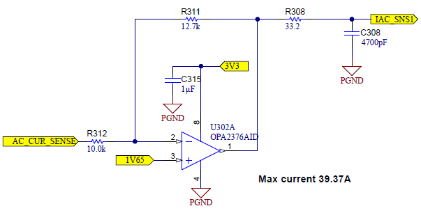 PMP23338 Current sense
                    amplifier