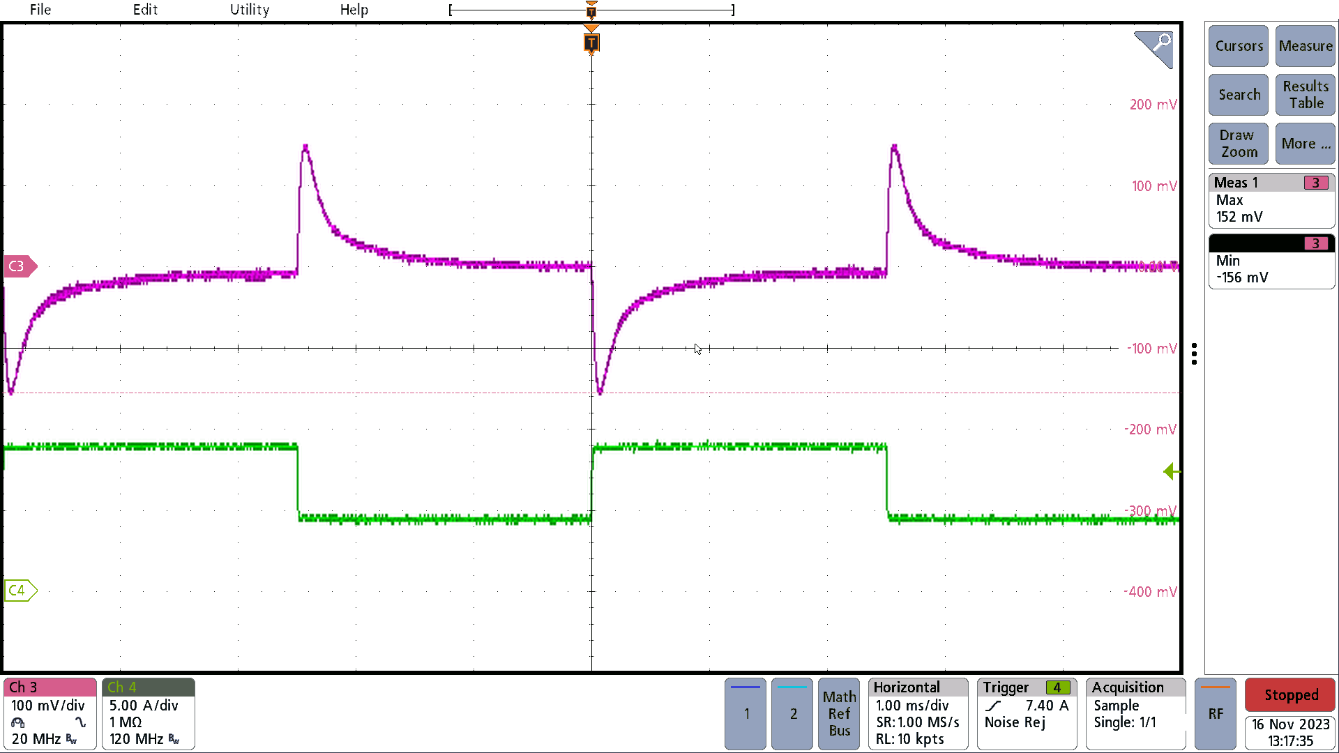 PMP23366 Load Transient, 50% to 100%