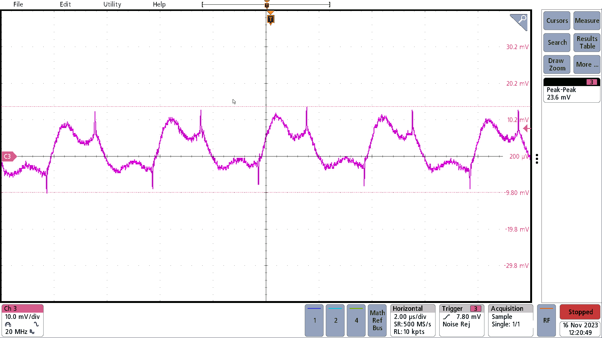 PMP23366 Input Voltage Ripple