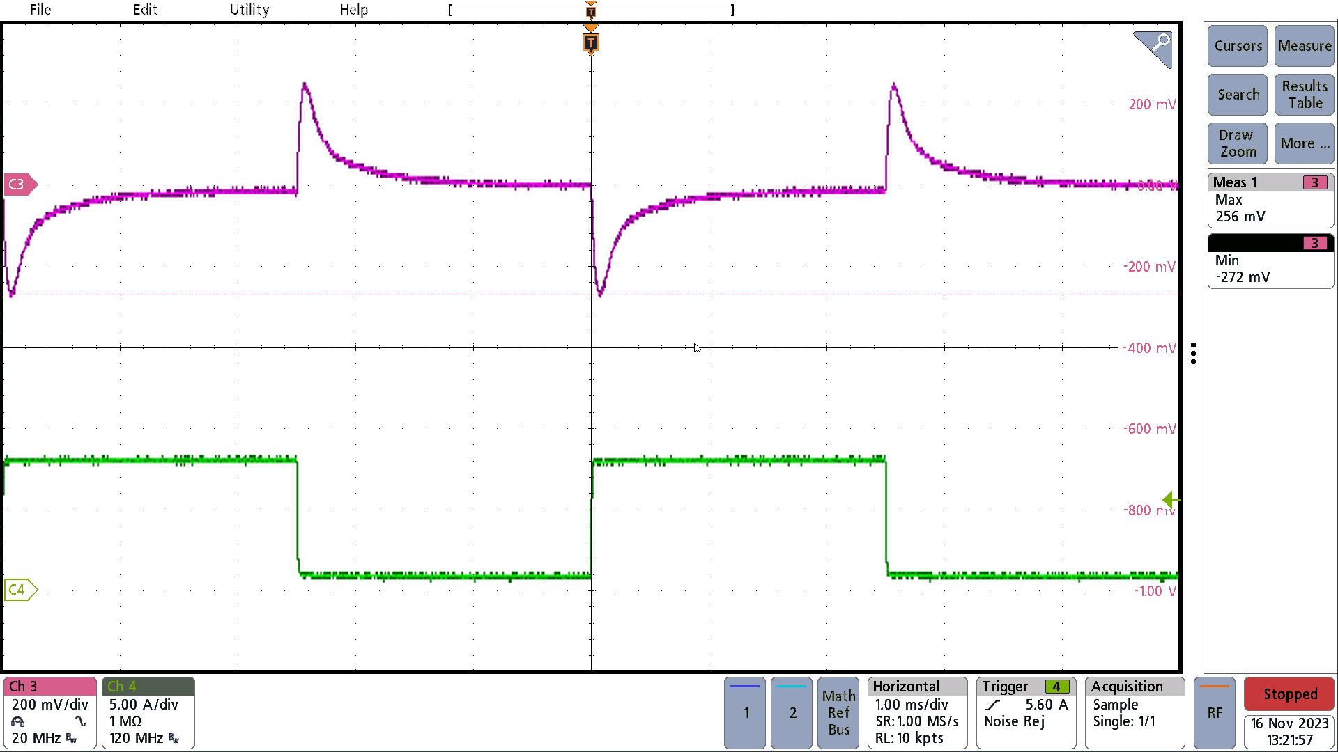 PMP23366 Load Transient, 10% to 90%