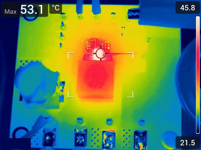 PMP23241 Thermal Image, 12V Input,
                        –7.5V Output at 3A Load