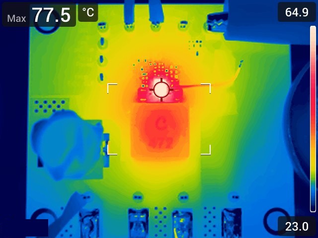 PMP23241 Thermal Image, 12V Input,
                        –12V Output at 3A Load