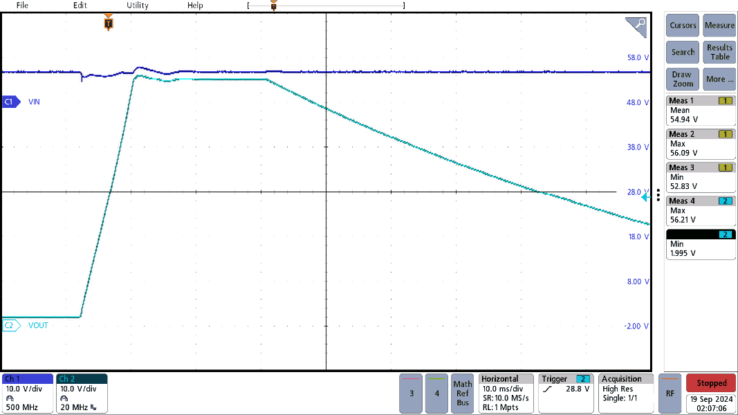 PMP23468 Overvoltage Protection at
                        55VIN