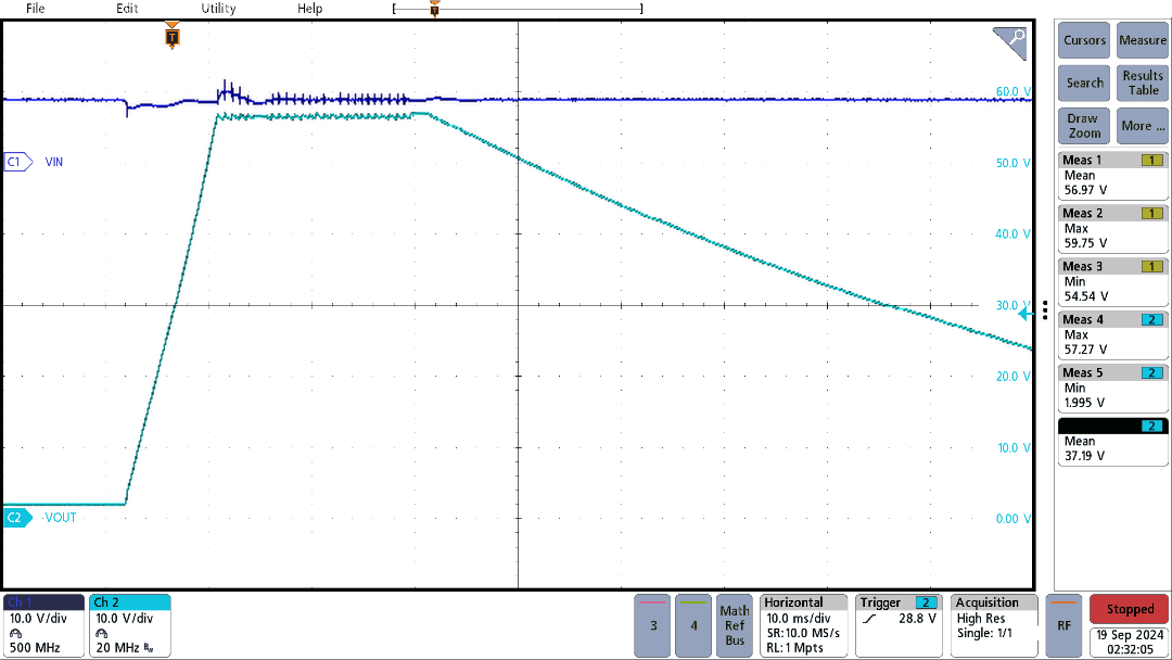 PMP23468 Overvoltage Protection at
                        57VIN