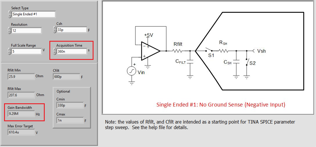 ADC128S102-SEP 模拟工程师计算器中的 C3 和 R6 计算