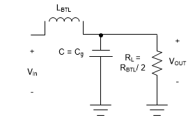  BD 和 1SPW 模式的 LC 滤波器（显示了一半的电路）