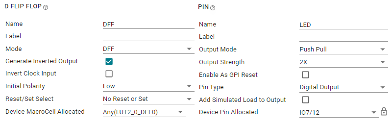 TPLD1201, TPLD1202 DFF 和引脚配置